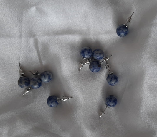 Les Boucles d'oreilles Soraya - Sodalite