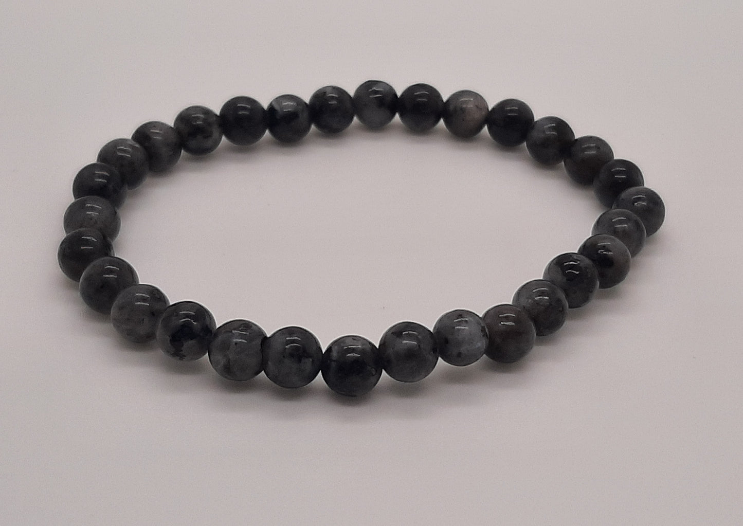 Bracelet 6 mm - Labradorite noire